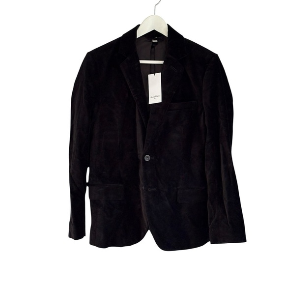 Goodfellow NWT Black Mens Size Small Velvet Soft Kenwood Blazer - Picture 2 of 7